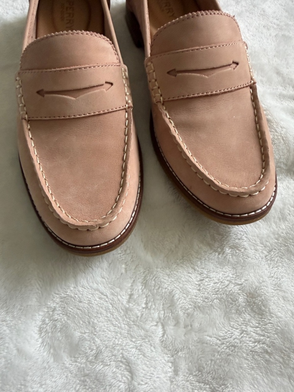 Sperry Seaport Top-sider Women's Blush Leather Penny Loafer - Picture 7 of 9